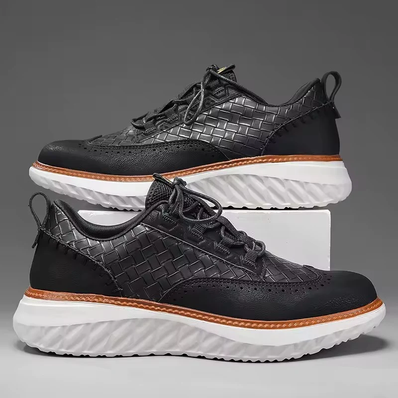 Marco | Herren Brogue Leder Sneaker Elegant Klassisch