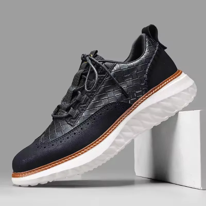 Marco | Herren Brogue Leder Sneaker Elegant Klassisch