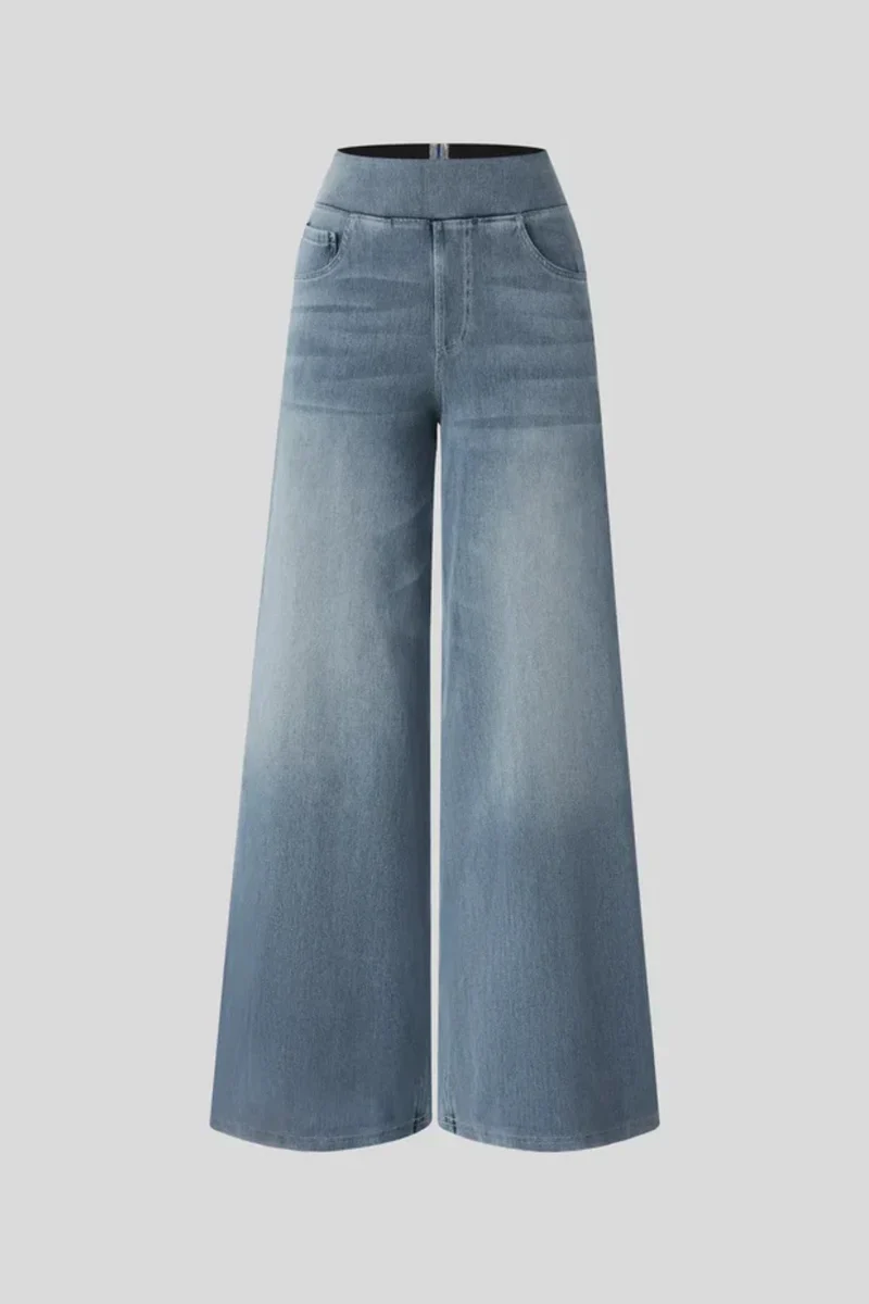 Evanna | Damen Hose Hohe Taille Hellblau Elegant Komfort