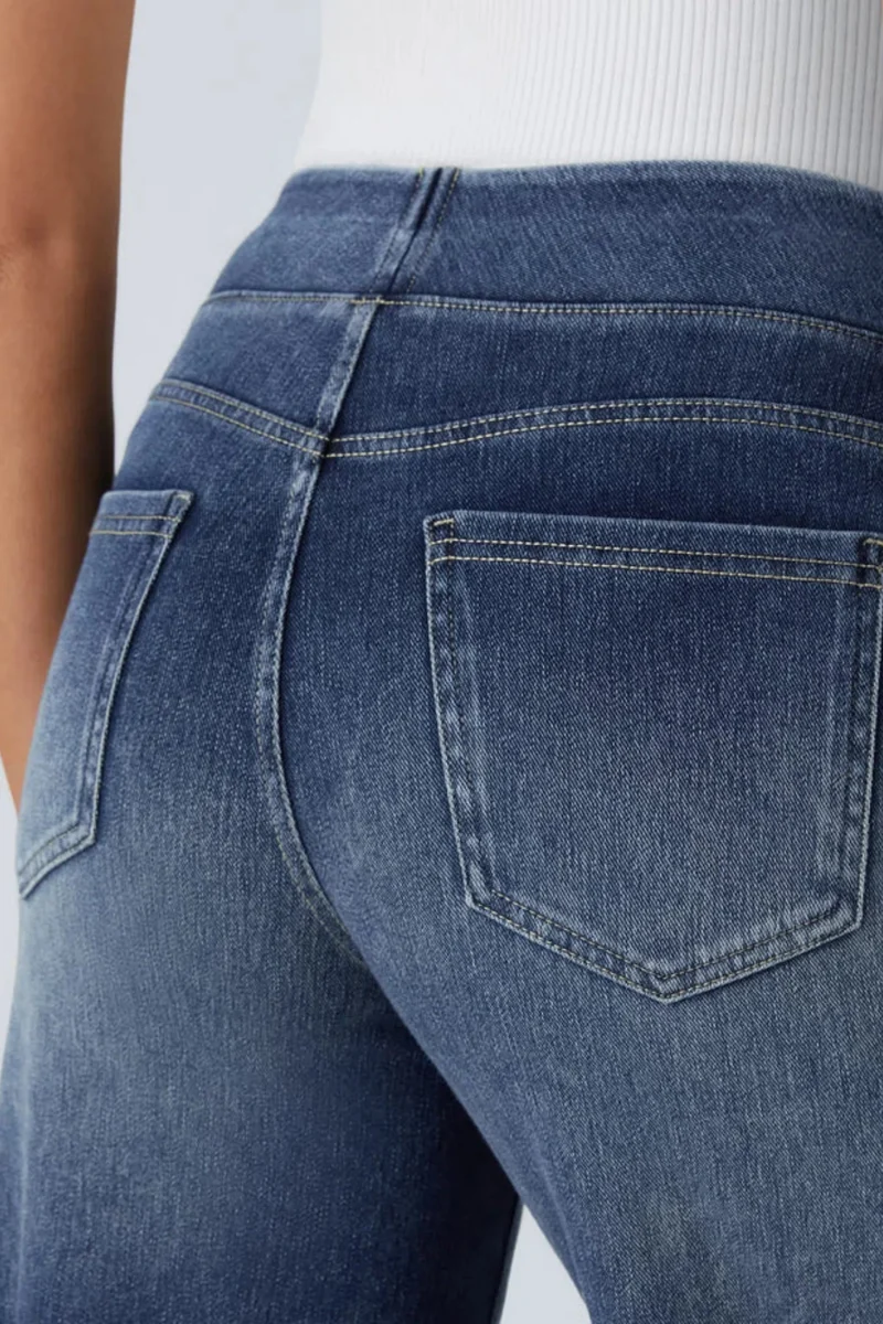 Evanna | Damen Hose Hohe Taille Dunkelblau Elegant Komfort