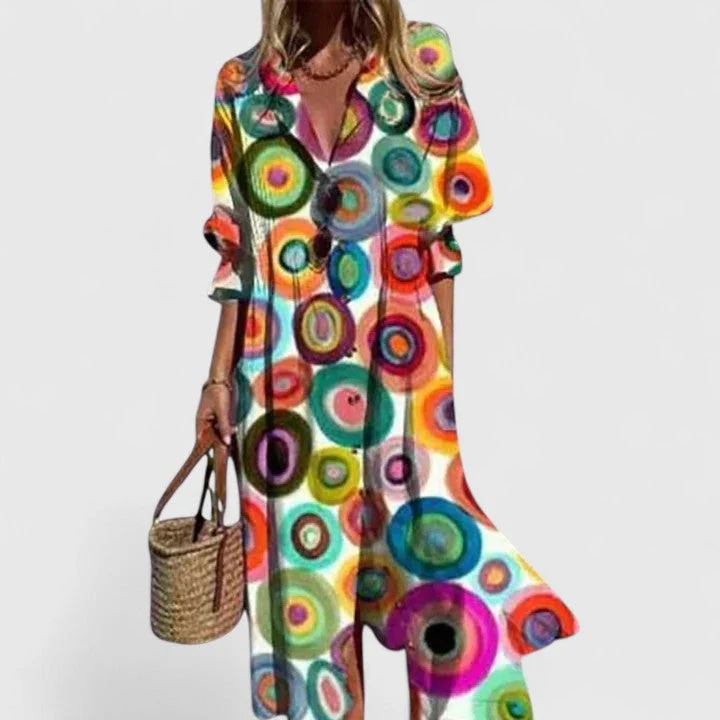 Boho-Kleid für Damen mit Print