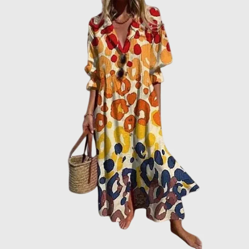 Ingrid | Damen Elegantes Bohemian Maxikleid – Boho Maxi Kleid Elegant 2026