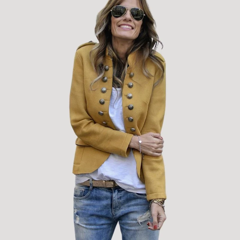 Damen-Wollblazer im Militärstil