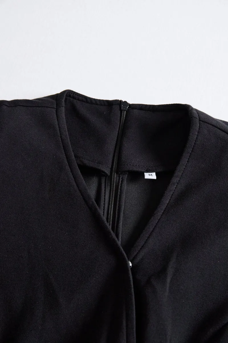 Burgunderrotes Wickel-Midi-Kleid für Damen | Baumwollmischung