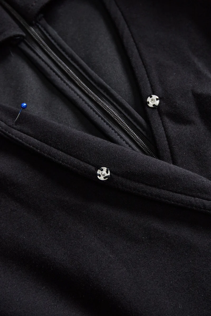 Burgunderrotes Wickel-Midi-Kleid für Damen | Baumwollmischung