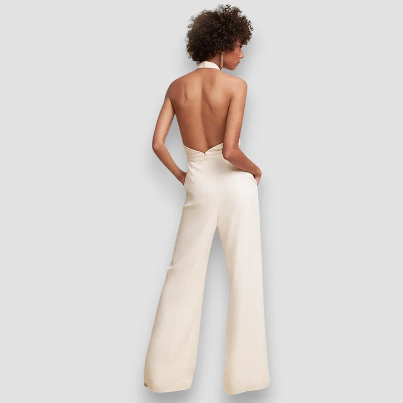 Bea | Damen Schlaghosen Jumpsuit Retro Selbstbewusst