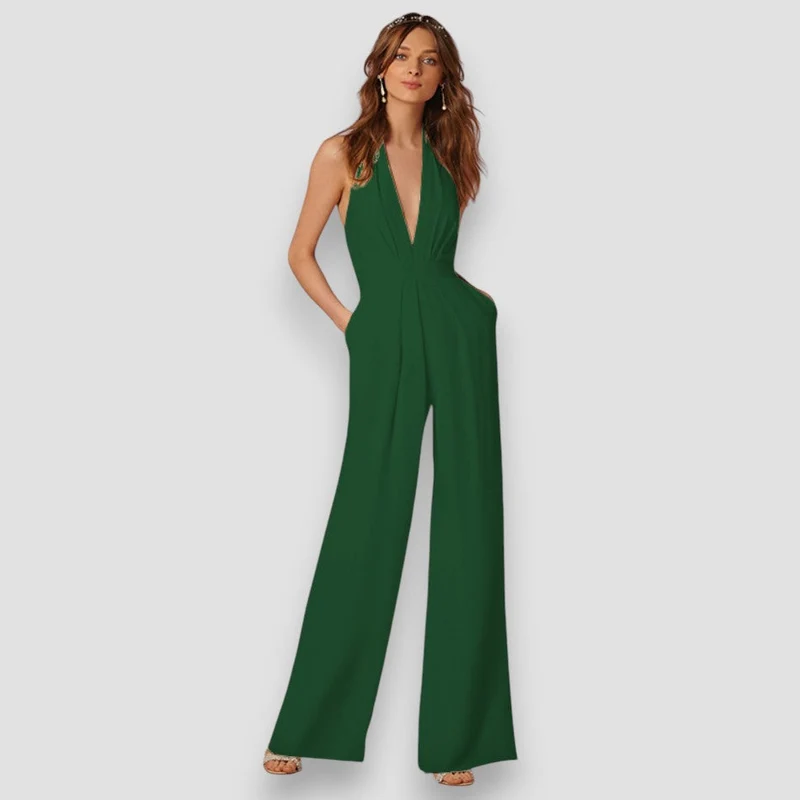Bea | Damen Schlaghosen Jumpsuit Retro Selbstbewusst