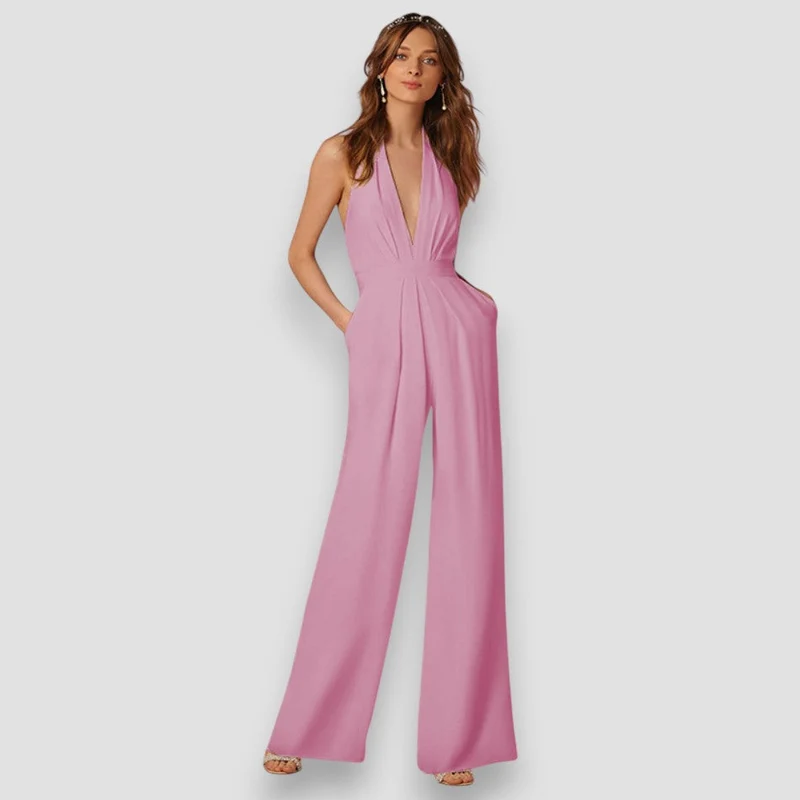Bea | Damen Schlaghosen Jumpsuit Retro Selbstbewusst