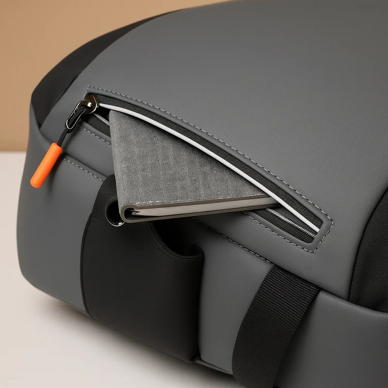 Wasserdichter Laptop-Rucksack für Herren aus PU-Leder