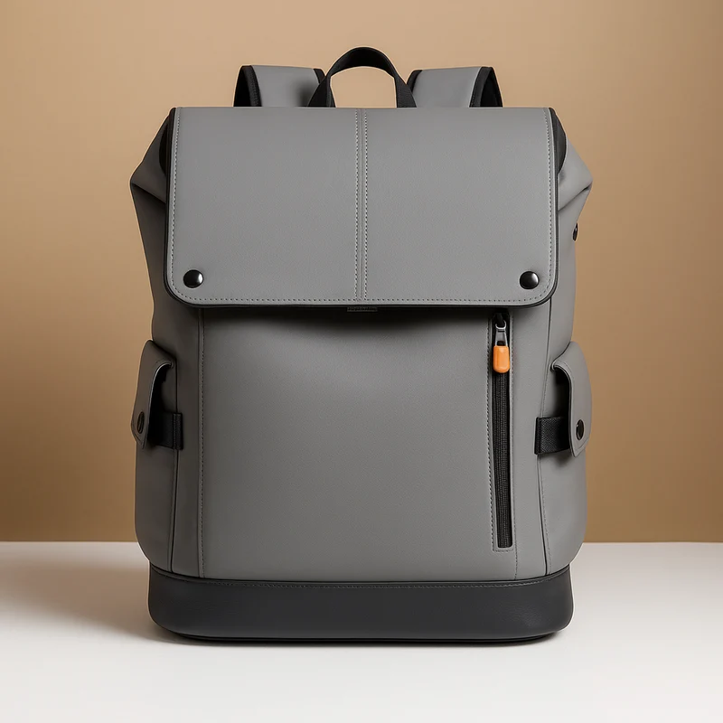 Wasserdichter Laptop-Rucksack für Herren aus PU-Leder