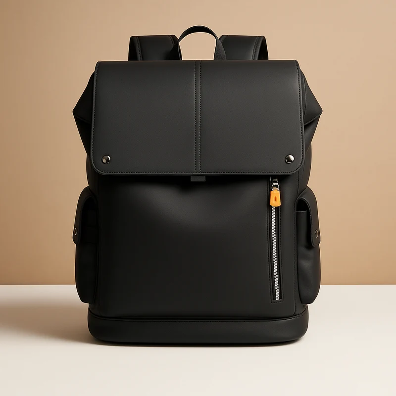 Wasserdichter Laptop-Rucksack für Herren aus PU-Leder