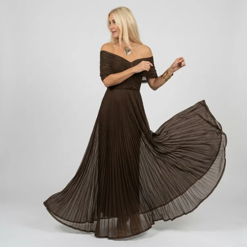 Lou | Damen Elegantes Maxikleid Festlich V-Ausschnitt – Festliches Maxi 2026