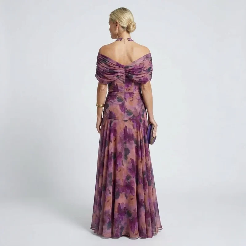 Lou | Damen Elegantes Maxikleid Festlich V-Ausschnitt – Festliches Maxi 2026