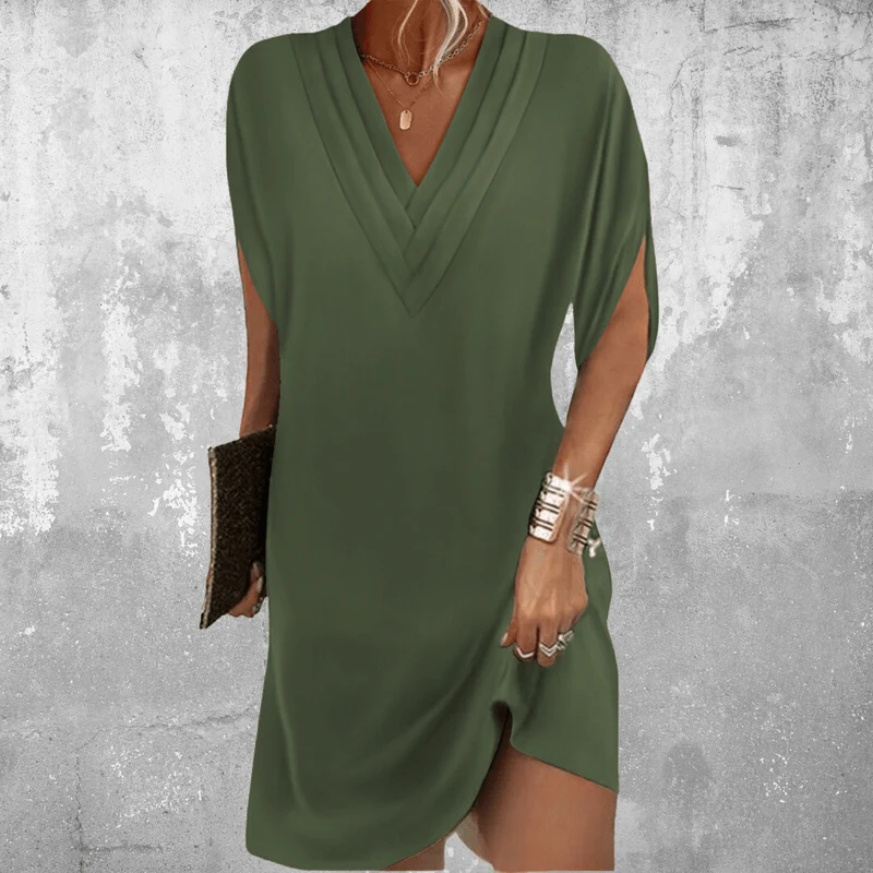 Melanie | Lässiges Sommerkleid mit V-Ausschnitt