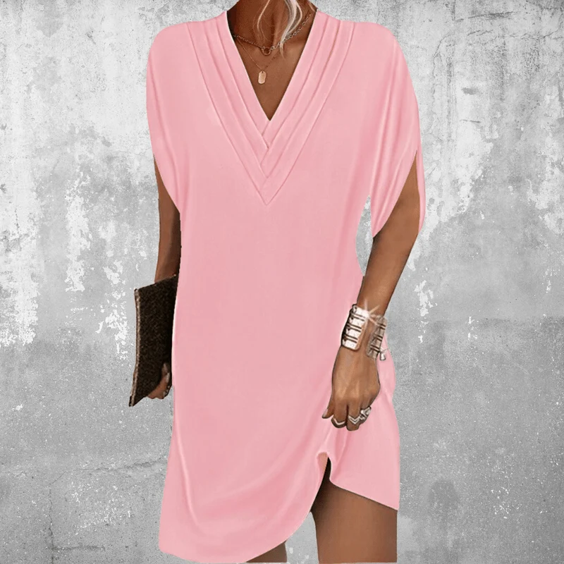 Melanie | Lässiges Sommerkleid mit V-Ausschnitt