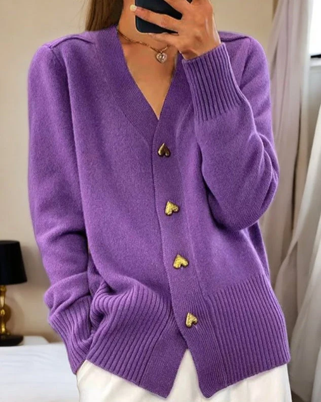 Beatrice | Eleganter Strickcardigan mit Knöpfen
