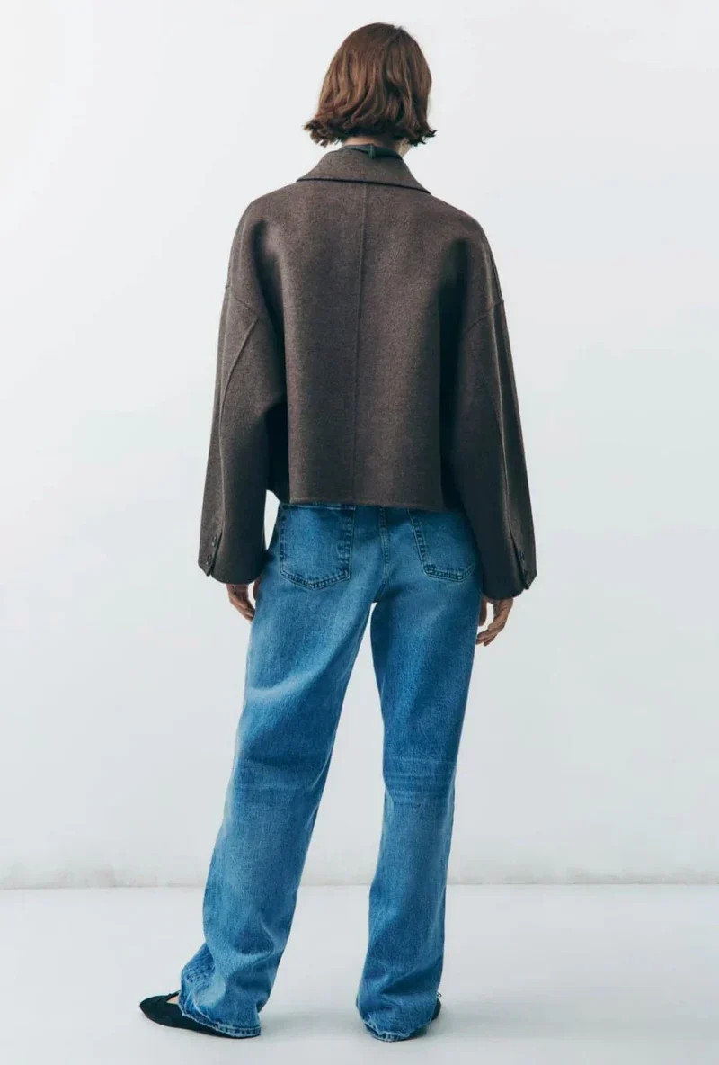 Doris | Damen Kurze Jacke mit Knopfleiste