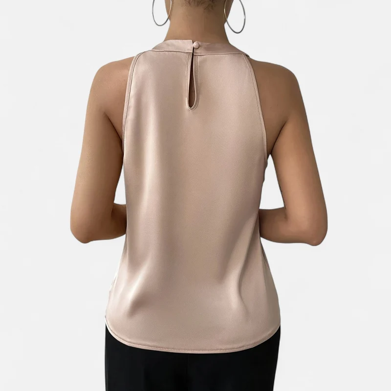 Alina | Stilvolles Satin Neckholder Top für Damen