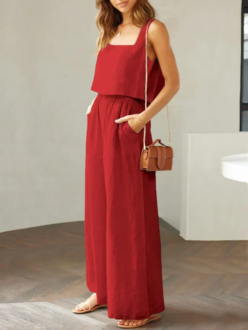 Scarlett | Damen Set Top Hose Koordiniert Elegant Modern