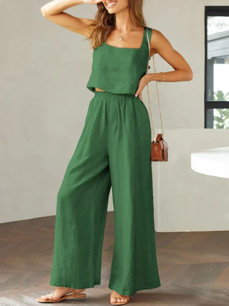Scarlett | Damen Set Top Hose Koordiniert Elegant Modern