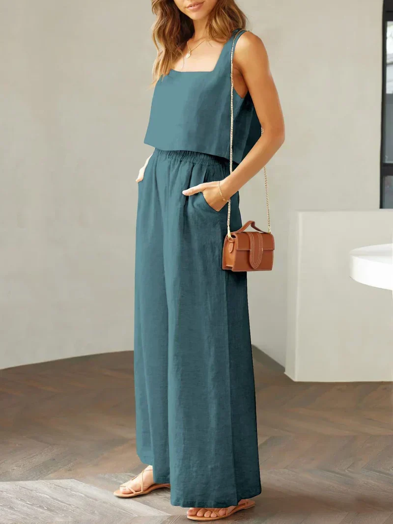 Scarlett | Damen Set Top Hose Koordiniert Elegant Modern