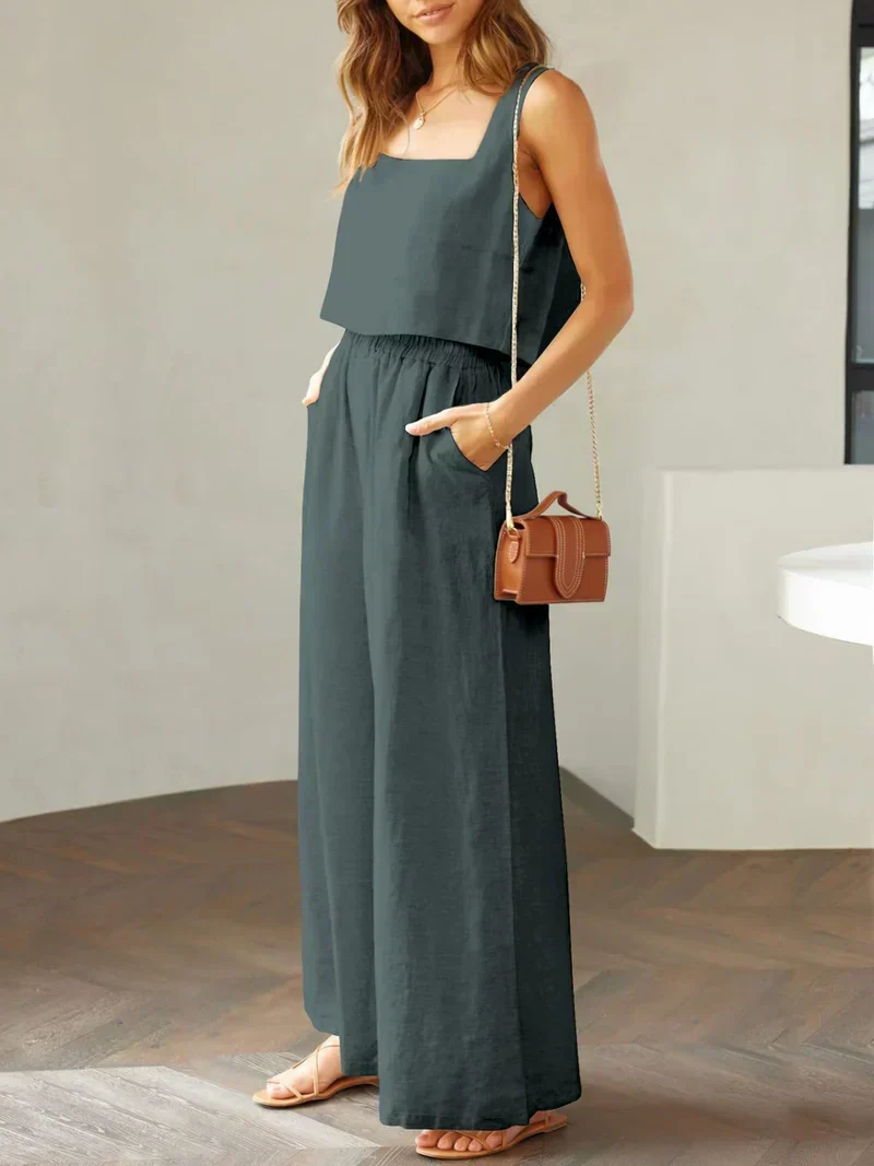 Scarlett | Damen Set Top Hose Koordiniert Elegant Modern