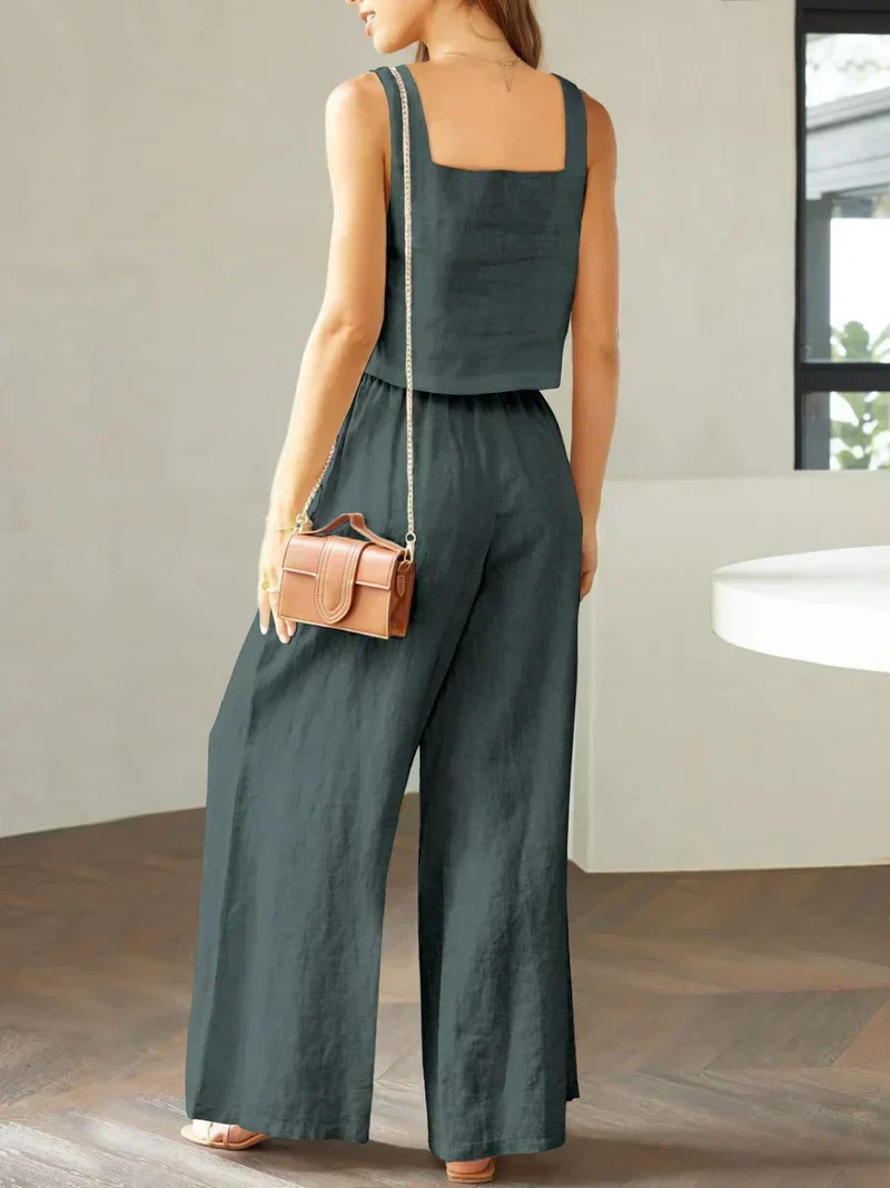 Scarlett | Damen Set Top Hose Koordiniert Elegant Modern