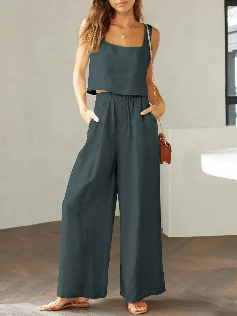 Scarlett | Damen Set Top Hose Koordiniert Elegant Modern