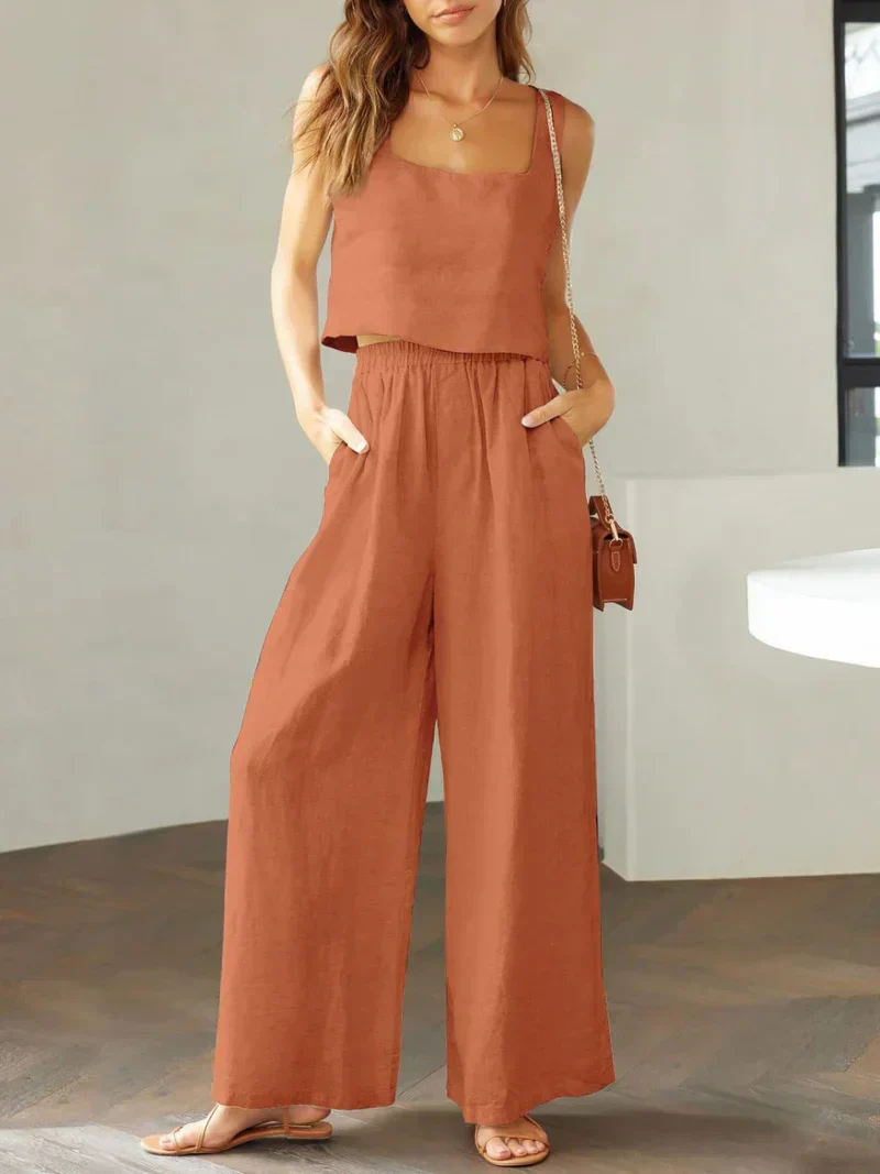 Scarlett | Damen Set Top Hose Koordiniert Elegant Modern