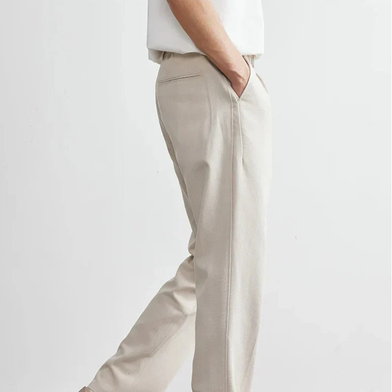 Osaka | Damen Hose Strukturiert Elegant Fließend Modern