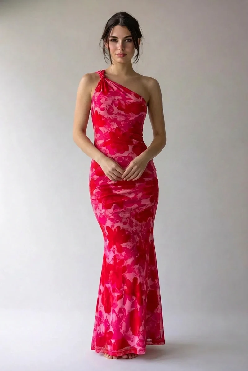 Ludmila | Damen Halter Midikleid Elegant Feminin Sommer