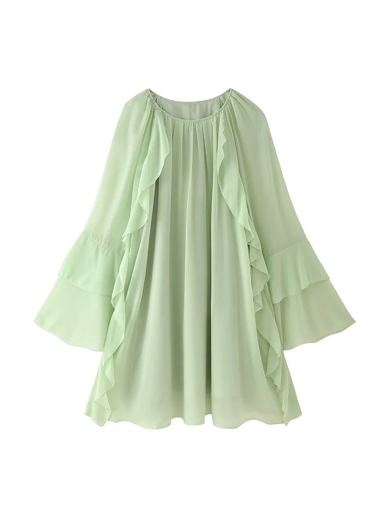 Dragana | Damen Chiffonkleid Fließend Elegant Feminin