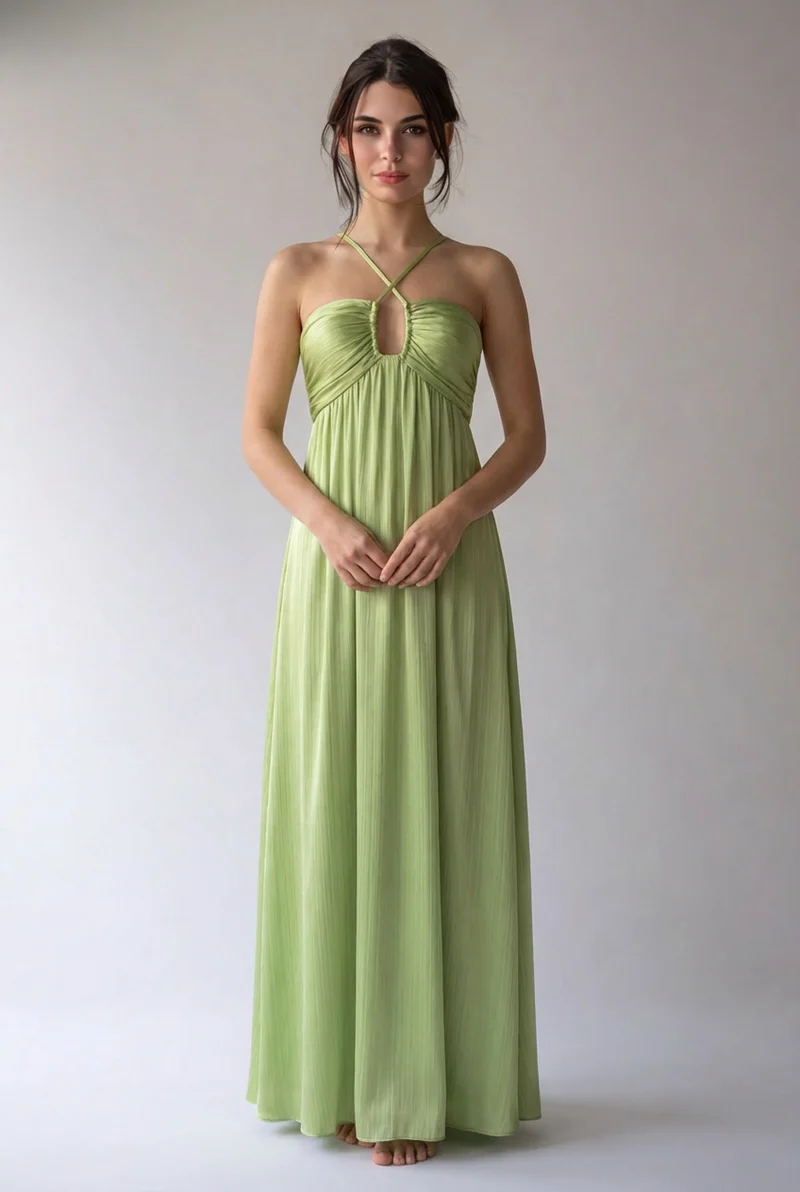 Ana | Damen Maxikleid Fließend Elegant Feminin Sommer