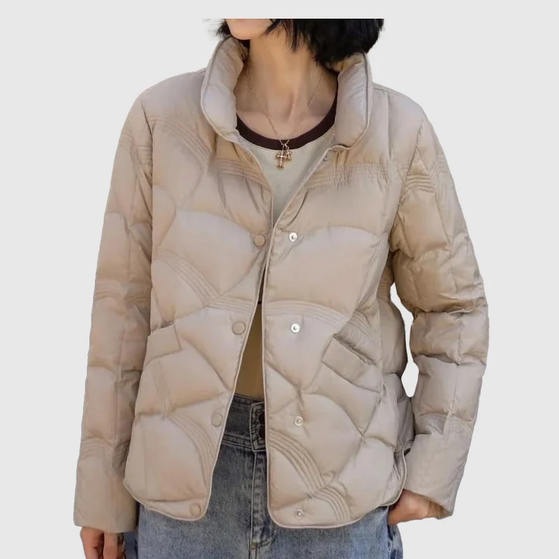 Emma | Damen Winter-Steppjacke mit Druckknöpfen