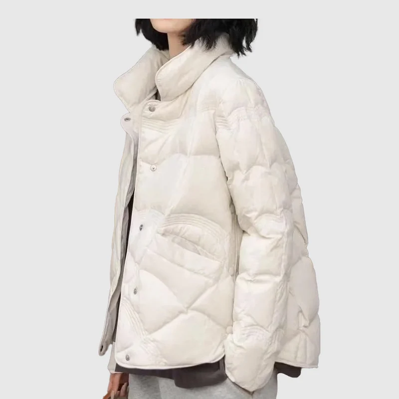 Emma | Damen Winter-Steppjacke mit Druckknöpfen