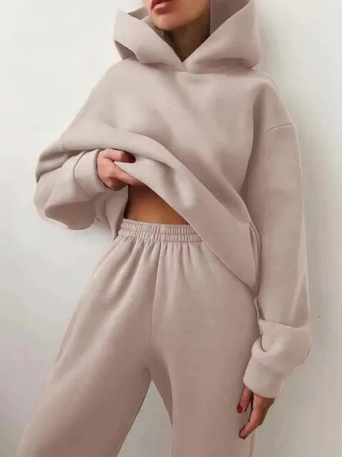 Leonie | Damen Lässiges Hoodie und Jogginganzug Set