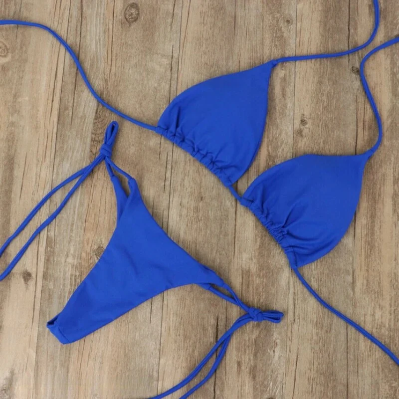 Amy | Damen Bikini Halter Zweiteilig Bedeckend Sommer