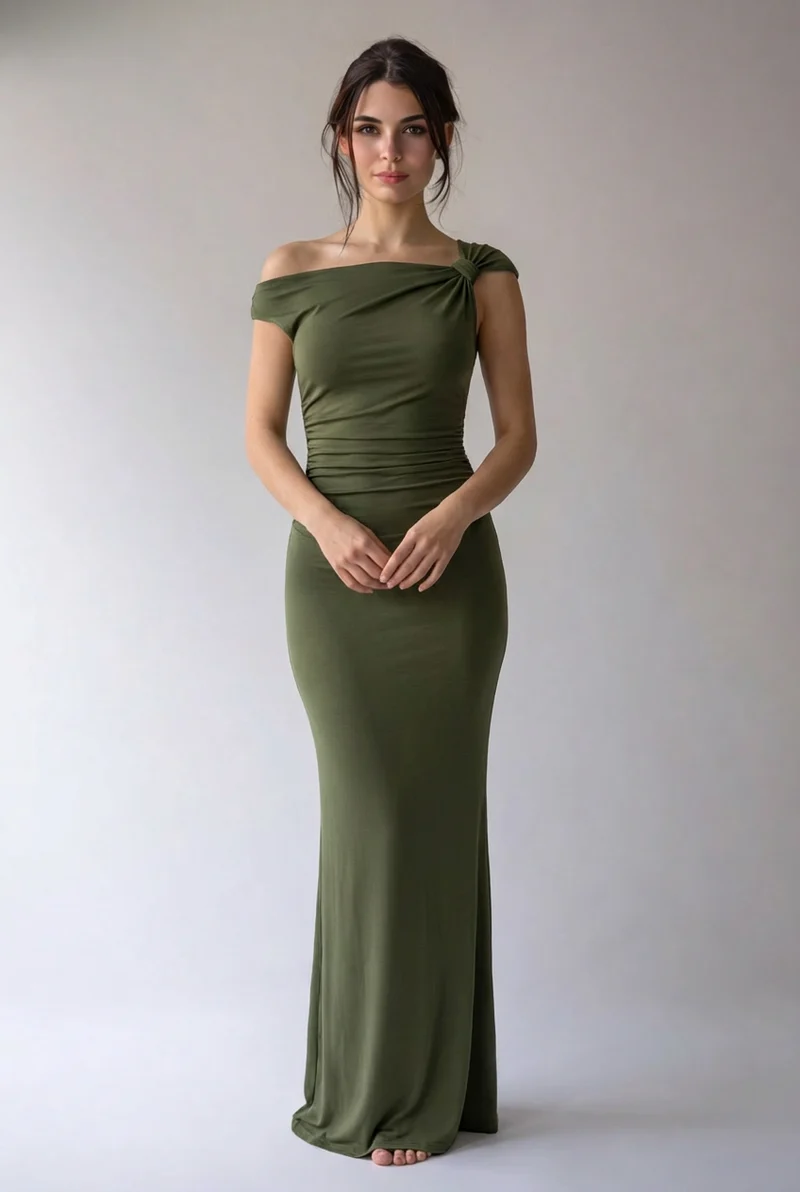 Alina | Damen Maxikleid Elegant Fließend Selbstbewusst