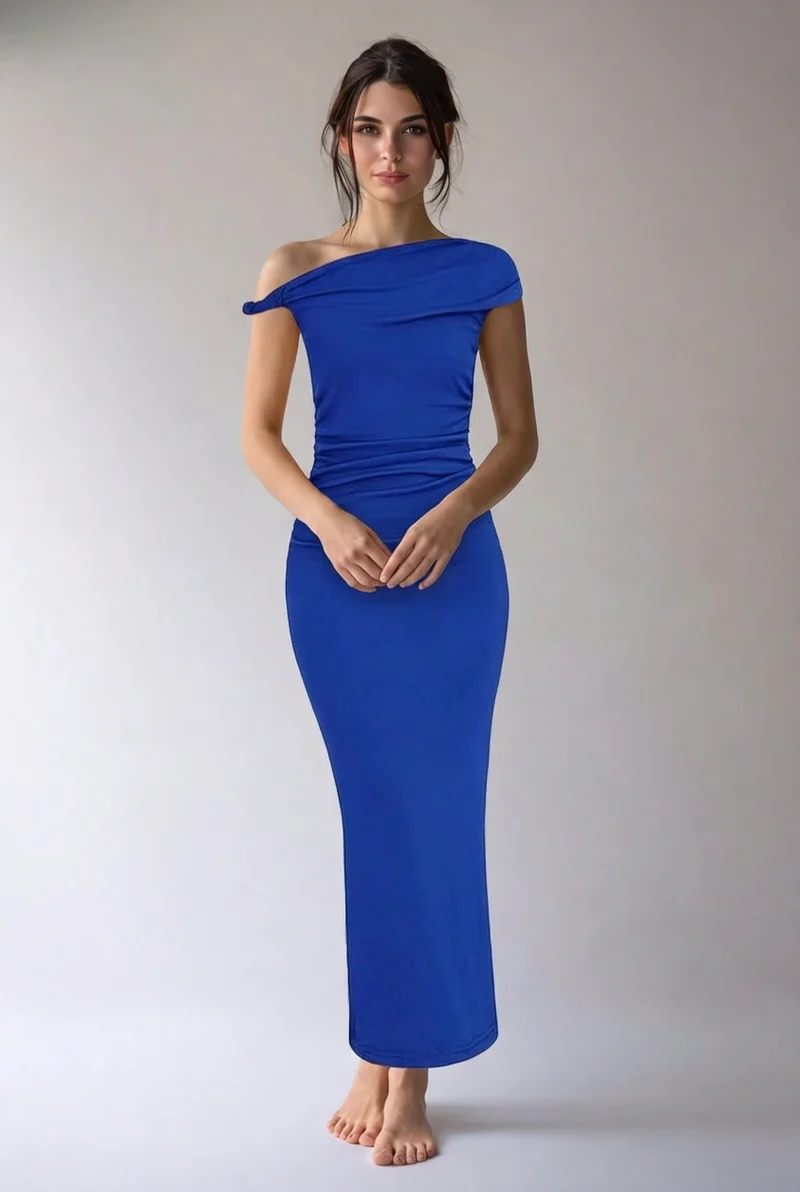 Alina | Damen Maxikleid Elegant Fließend Selbstbewusst