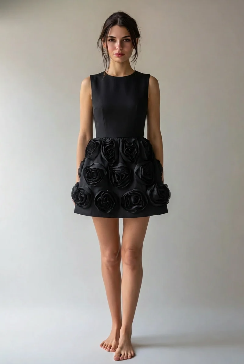 Tatiana | Damen Ärmelloses Kleid Elegant Sommer Leicht