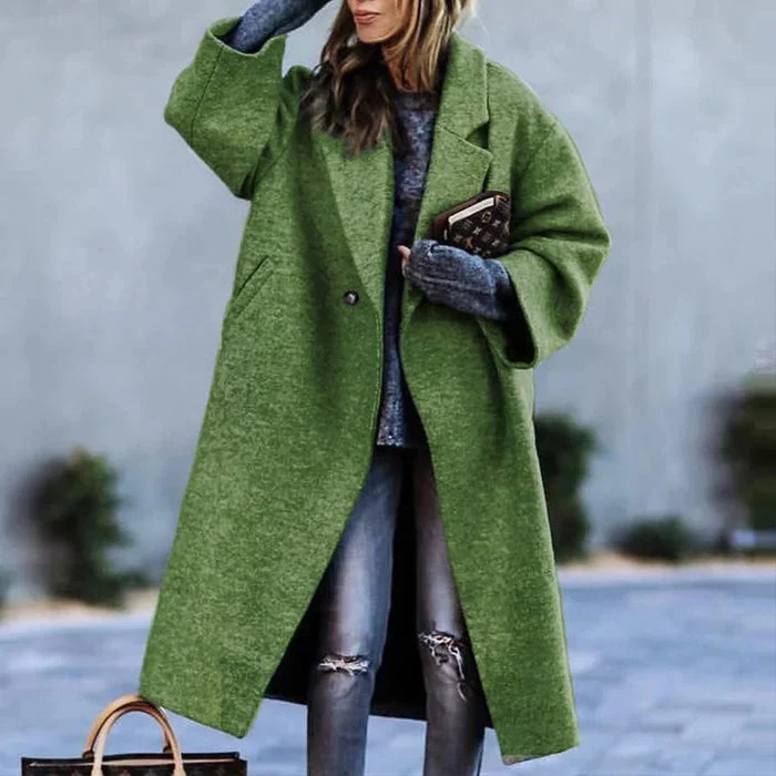 Daniela | Damen Winter-Mantel Lang Oversize aus Wolle