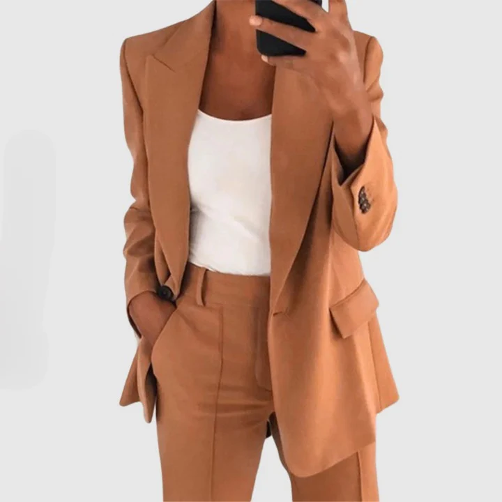 Edith | Damen Elegantes Blazer und Hose Set