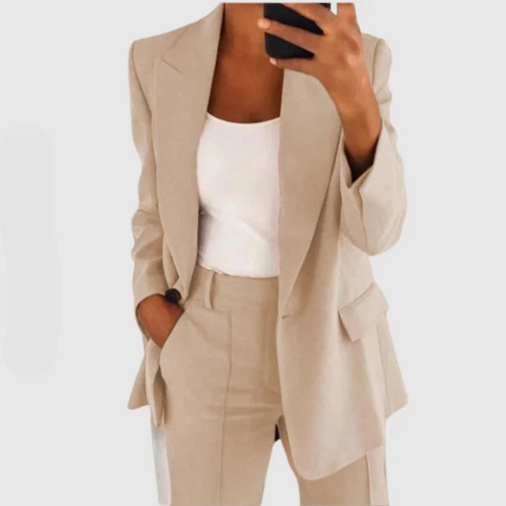 Edith | Damen Elegantes Blazer und Hose Set