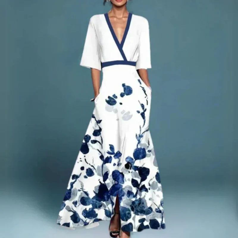 Jessica | Elegantes Abendkleid mit Blumenmuster