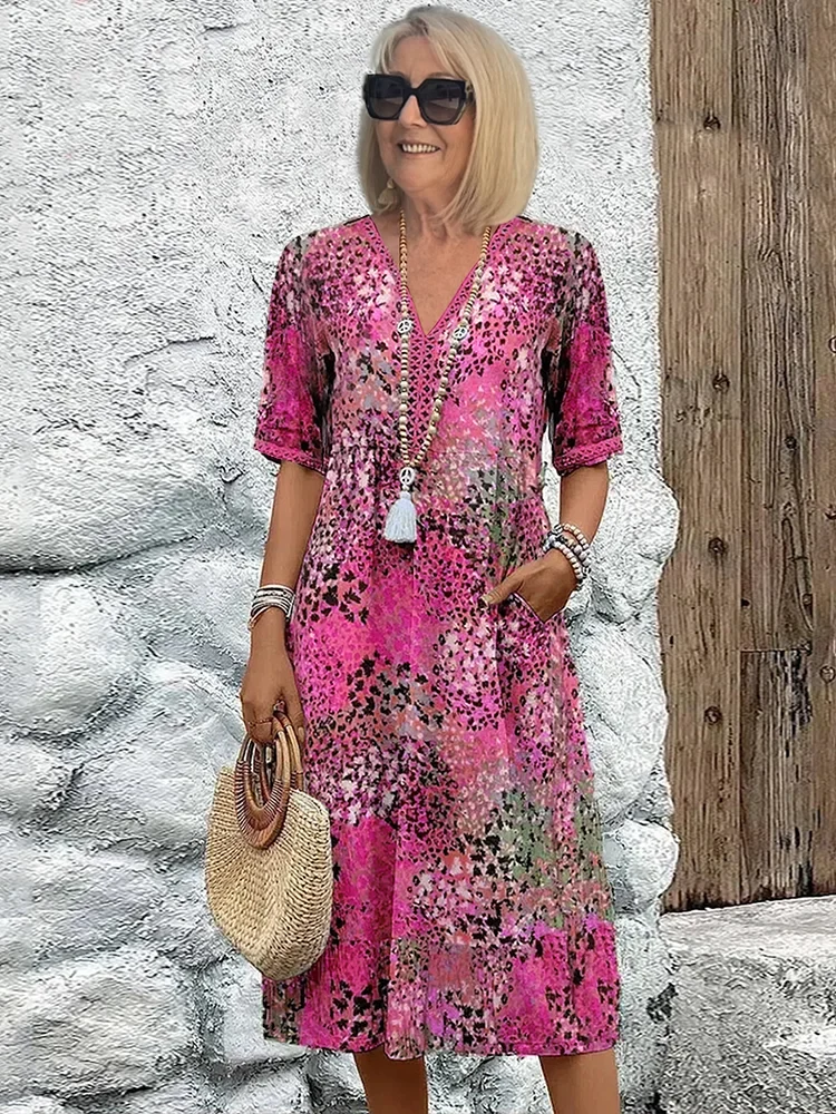 Clara | Lebendiges Kleid in mittlerer Länge