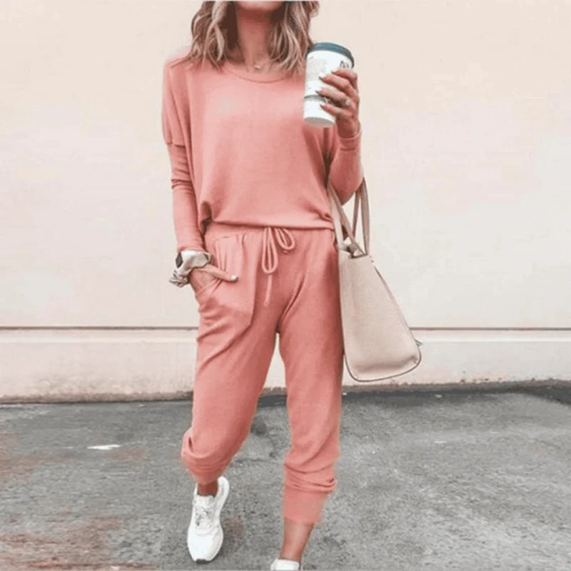 Natalie | Damen Zweiteiliges Lässiges Jogger Lounge Set