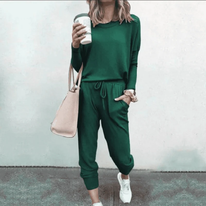 Natalie | Damen Zweiteiliges Lässiges Jogger Lounge Set
