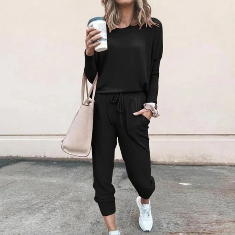 Natalie | Damen Zweiteiliges Lässiges Jogger Lounge Set