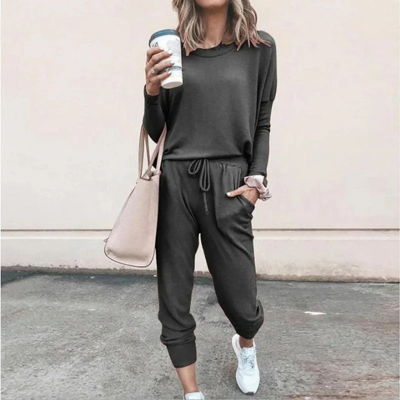Natalie | Damen Zweiteiliges Lässiges Jogger Lounge Set