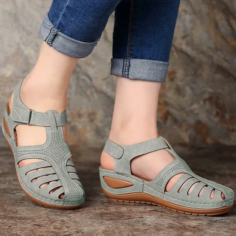 Karin | Damen Frühlings Cutout Walking Sandalen